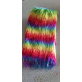 Unbranded Multi Faux Fur Leg Warmers Boot Covers Legwarmer Women Christmas Warm Sock