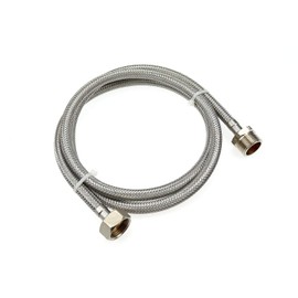 SFX® Reinforced Hose 1 m Flexible Hose 3/4 Inch Nut x 3/4 Inch Male Thread DN8 Washing Machines Dishwasher Hose Extension Inlet