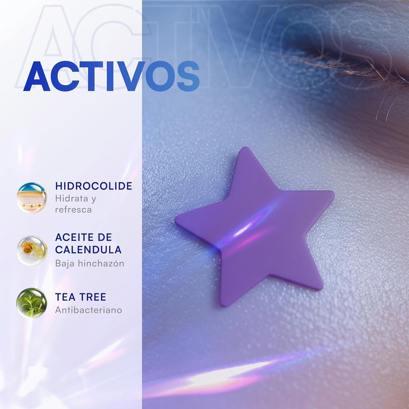 Mist Jewel Parches para Acné en Estrella, Hidrocoloide, 200 Piezas