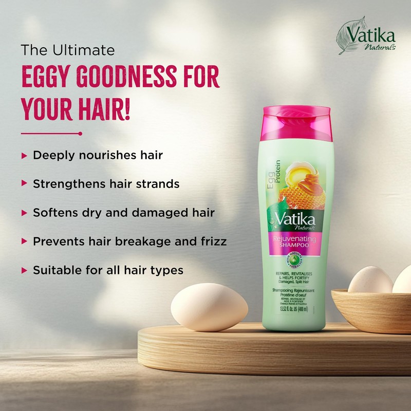 Vatika Naturals Egg Protein Shampoo & Conditioner Combo, 400 ml,