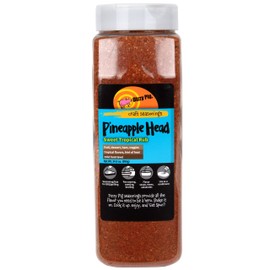 Dizzy Pig Pineapple Head BBQ Seasoning Tropical Spice Rub For Anything Sunshine-y and Seabreeze-y - All Natural 32 Ounce Quart Shaker Bottle