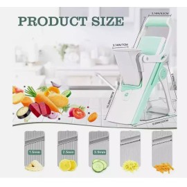 Unbranded Safe Mandoline Slicer 5 in 1 Vegetable Chopper Food Potato Cutter Adjustable