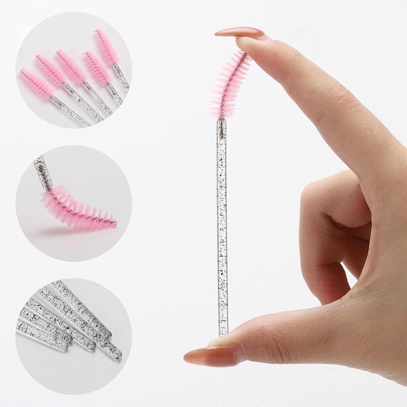 Tbestmax 100 Pcs Cepillo Desechable para Pestañas, Varitas de Mascara