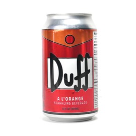The Simpsons Duff Energy Drink (6 Pack) Wonderful Orange Flavor with 2 GosuToys Stickers
