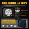 Nrgedzam 2PCS Magnetic Trailer Lights, Red Beacon Wireless Trailer Rechargeable