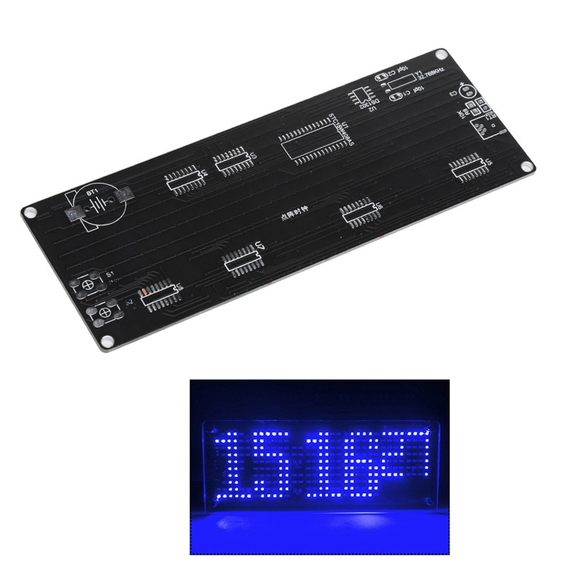 5V Patch Digital Lattice Electronic DIY Clock Kit in Acrylic