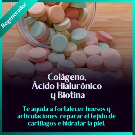 2 Packs Ácido Hialurónico, Colágeno Hidrolizado Y Biotina