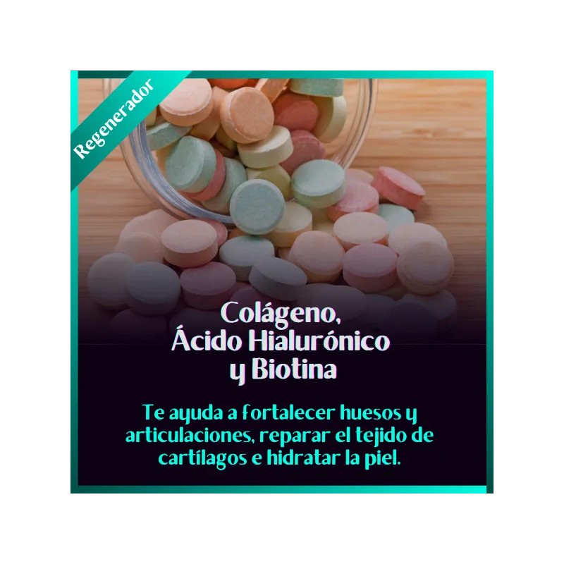 2 Packs Ácido Hialurónico, Colágeno Hidrolizado Y Biotina