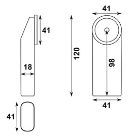 TG-Kunststoffe UU001002 Sink Overflow with Round Bezel / Overflow / Overflow Connection / Replacement Part