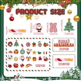 EggSun 67Pcs Christmas Bulletin Board Decorations,Groovy Christmas Classroom Bulletin Board,Christmas Borders Cutouts,Xmas Tree Bulletin Board Decor For Holiday Party School Classroom Home Office Wall