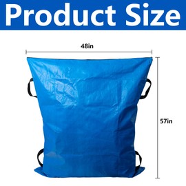 Adnee Pool Cover Storage Bag with 4 Carry Handles,48x57 Inch Waterproof Pool Safety Cover Stowaway Bag, Pool Cover Packing Bags for Pool Covers Organizing