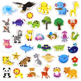 CONNECTION Set of 36 Fridge Magnets, Beautiful Animal Fridge Magnets, Decorative Magnets for Whiteboard, Preschool Lessons, Photos, Beautiful Decorative Magnets for Children