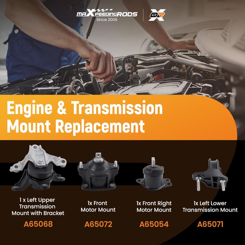 maXpeedingrods Engine Motor Mount and Transmission Mount Kit for Honda
