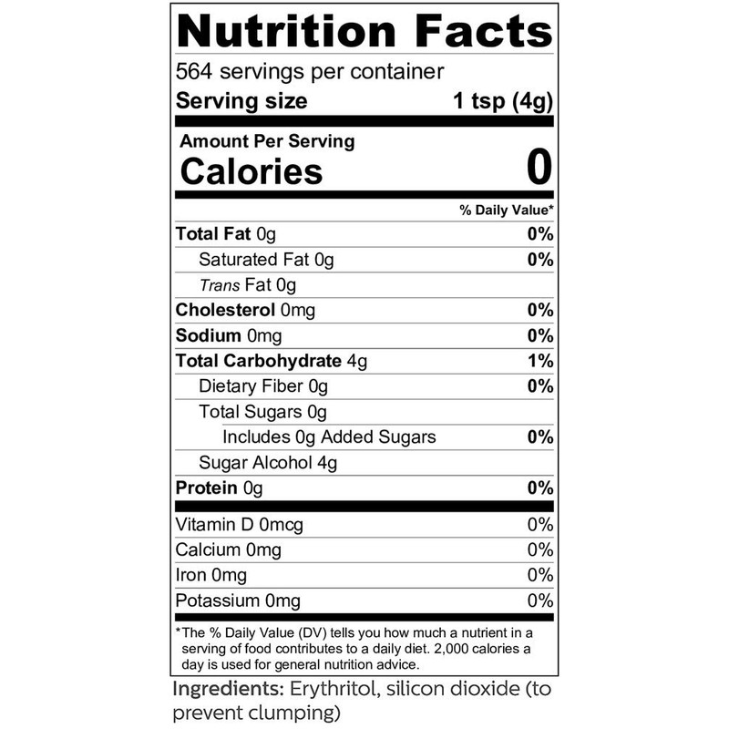 So Nourished Powdered Erythritol Sweetener - 1:1 Sugar Substitute, Keto