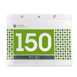 100 & 150 day Green Square Tear Off Countdown Calendar (Green, 150 Days)