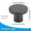 HTRTRR Black Drawer Handles, Single Hole Cabinet Knobs, 6PCS, Matte