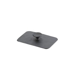 Pearl Metal HB-5497 Meat Press, Square Shape, Cast Iron, 7.1 x 4.9 in (18 x 12.5 cm), Sprout, Black