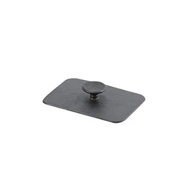 Pearl Metal HB-5497 Meat Press, Square Shape, Cast Iron, 7.1 x 4.9 in (18 x 12.5 cm), Sprout, Black