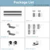 JUBEST 7.5FT Box Rail Exterior Barn Door Hardware Kit, Heavy-Duty