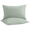 JELLYMONI 100% Natural Cotton Striped King Pillowcases Set, 2 Pack