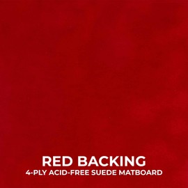 16x30 Shadow Box Frame Black Wood | with a 3/4" Usable Display Depth | Includes a Red Real Suede Texture Acid-Free Backing Board, UV Resistant Acrylic, and Hanging Hardware