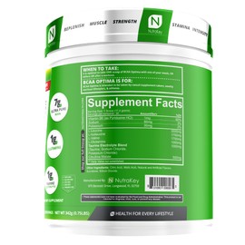 NutraKey BCAA Optima Post Workout Recovery Complex, No Sugar, No Carb, Recovery Aid, Strawberry Watermelon