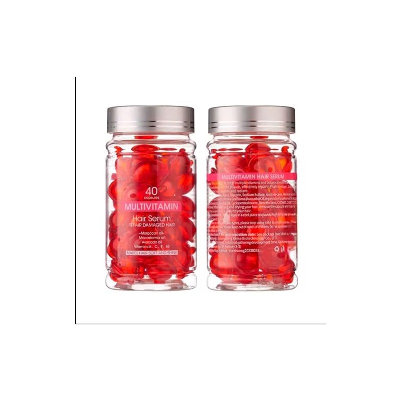 Cápsulas de Aceite para el Cabello con Argán, Macadamia y