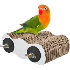 KATUMO Bird Perch Conure Cage Stand Parakeet Shredder Foraging Toys Cockatiel Platform for Small Parrots Conure Cockatiel Lovebird Parrotlet Finch