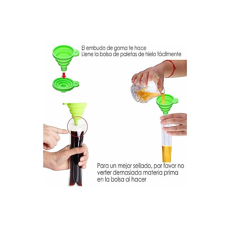GeorgeX 50Pcs Desechable Popsicle Mold Bag Moldes para Cubitos de