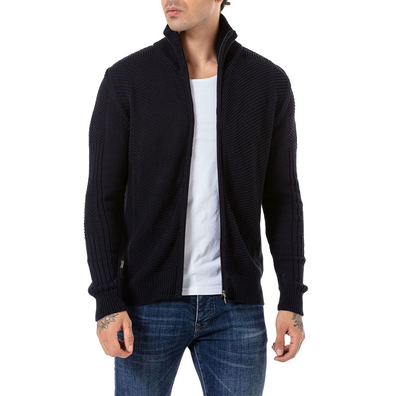 Redbridge Men's Cardigan Zip, blue