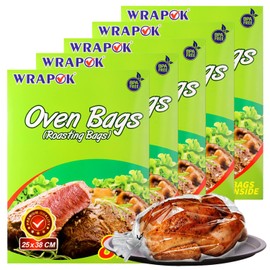 WRAPOK Bratbeutel Kochen Ofen Taschen Kleine - 40 Stück (43 x 55 cm) Für Mikrowellen die Türkei Huhn Fleisch Geflügel Fisch Meeresfrüchte Gemüse