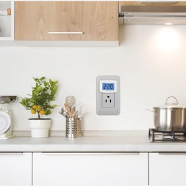 Jadeshay Digital Voltmeter, DM55-1-EU Digital AC Voltmeter High Accuracy Home Appliances EU Plug 230V 50Hz Digital Voltage Meter