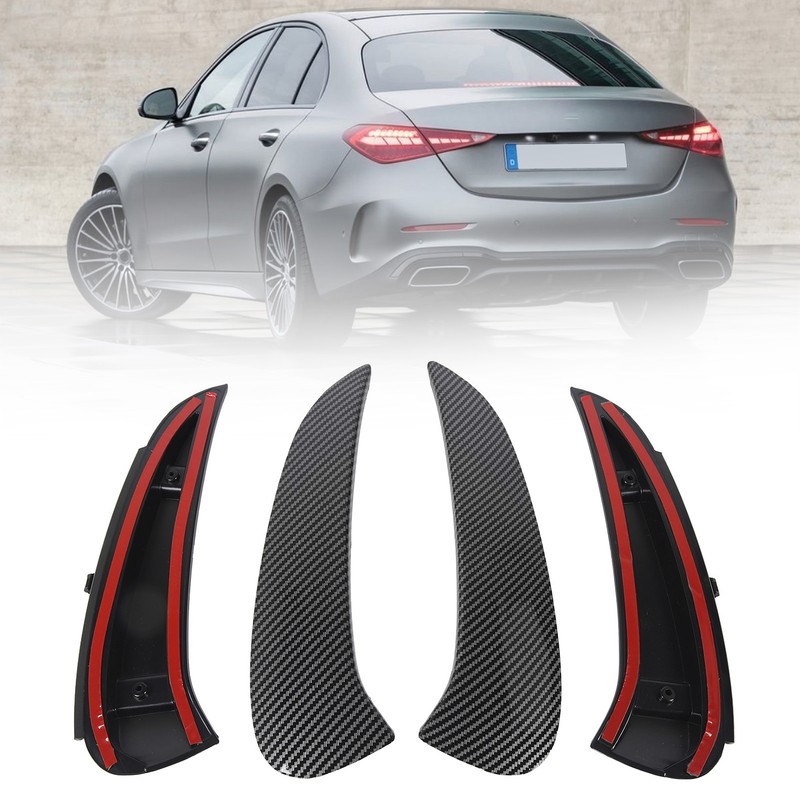 Pair of Rear Bumper Side Vent Spoiler Trim Left Right