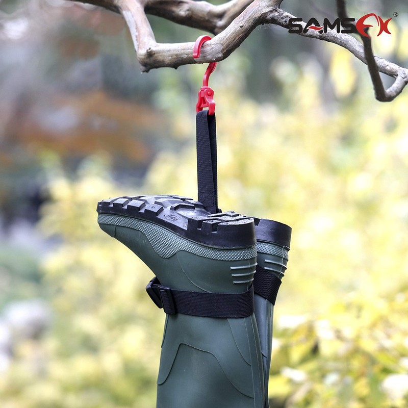 SAMSFX Fishing Wader Boot Hanger Hanging Strap Belt with Swivel