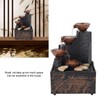 Indoor Fountain Waterfall Tabletop, Mini Water Fountain with LED Light,