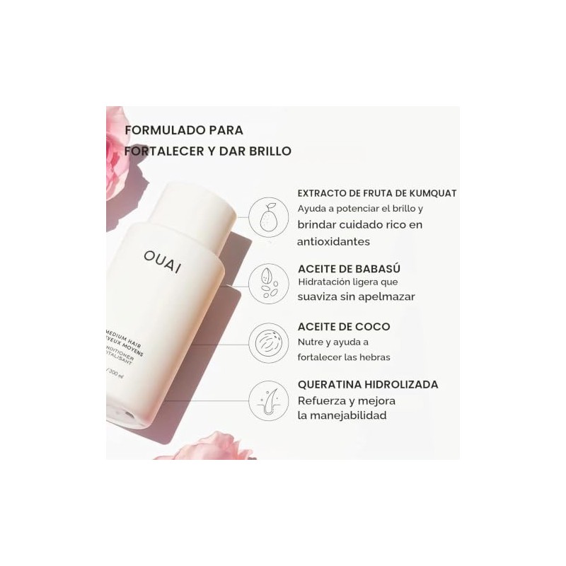 OUAI Set De Champú Y Acondicionador Para Cabello Medio, Tamaño
