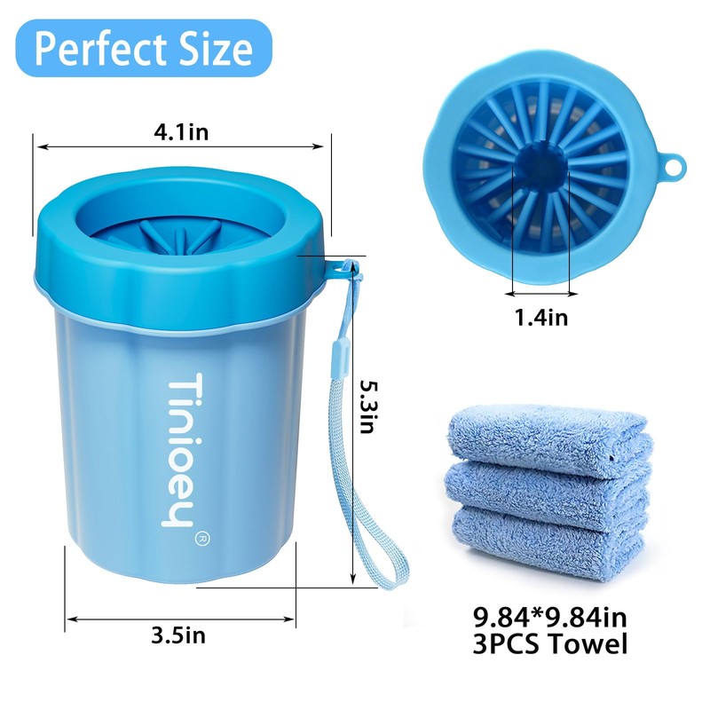 Tinioey Dog Paw Cleaner for Dogs, Dog Paw Washer, Muddy