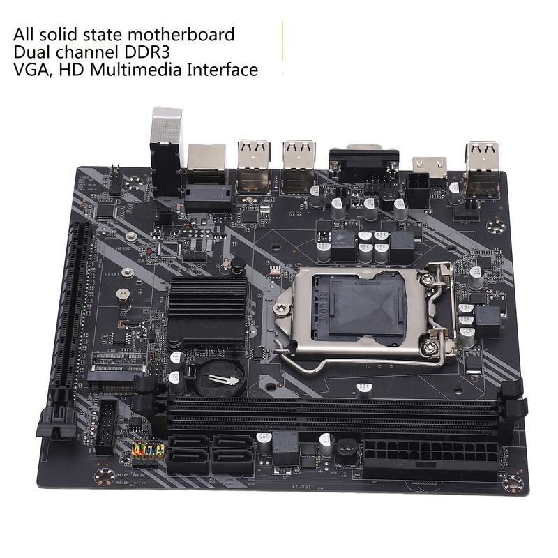 Computer Motherboard 100M Network Card 1155 Pin Dual Channel DDR3
