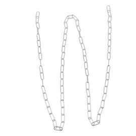 Operitacx Paperclip Clavicle Chain Necklace Chain Jewelry Making Chains DIY Jewelry Making Chain Couple Necklaces DIY Accessory Necklace Extension Chain Bulk Jewelry Silver Stainless Steel