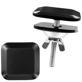 2 Inch Kitchen Sink Hole Covers, Stainless Steel Wash Basin Kitchen Sink Tap Hole Plate Stopper Cover Blanking Metal Plug, Sealed Decoration (Square Black)