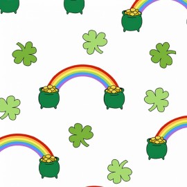 Andover Fabrics Threes A Charm St Patricks Day Pot Of Gold  Cotton Quilt Fabric By The Yard