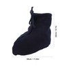 Men Women Cast Sock Dark Blue Soft Fleece Thick Adjustable