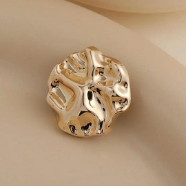 ADAOQIN 5 Pezzi Bellissimi Bottoni con Gambo Color Oro in Lega di Zinco, Bottoni di Forma Irregolare, Accessori per Maglioni e Cappotti da Donna