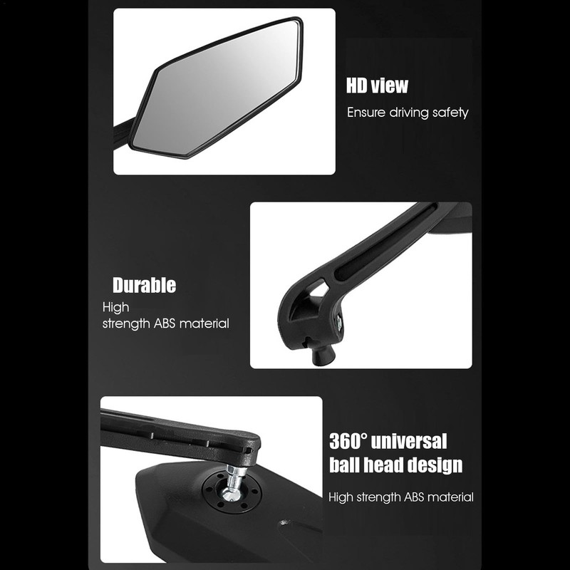 Motorcycle Rearview Mirrors,360 Degree Rotation Foldable Motorcycle Reflectors | Scooter