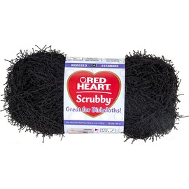 Red Heart Scrubby E833 Yarn, Black