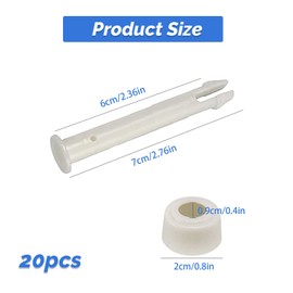 Zueyen 10 x Plastic Connecting Pins and Rubber Gaskets - Replacement for Swimming Pool Connectors - For Frame and Intex Pool Spare Parts (7cm)