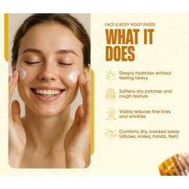INFINA ESSENTIALS Sebo De Res Para La Piel Con Miel - Sebo De Res Alimentada Con Pasto Para Las Arrugas Faciales - Crema Hidratante Para Rostro Y Cuerpo Con Miel Cruda Y Aceite De Oliva Para Piel Seca