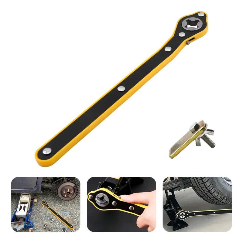 Llave Crique Universal Igad Matraca Para Gato Mecánico Mango Antideslizante