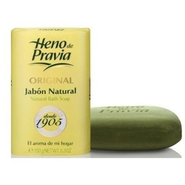 Heno De Pravia Jabón En Barra para Unisex, Original C/4, (150g) 4 Pack, Amarillo, 150 Gram