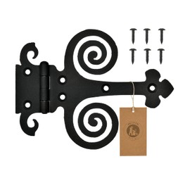 MORIA DESIGN Cross Hinges 2.5 x 190 x 145 mm | Hinges for Shutters, Garden Gates, Tool Sheds, Children's Houses, Garden Smokers, Garden Sheds, Powder Coated, Black